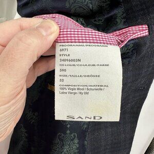 jacket blazer sport coat plaid 100% wool 42S made in italy two button